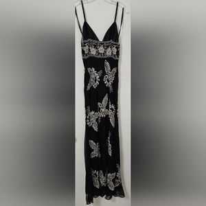 Black silver beaded Camille dress size XS
